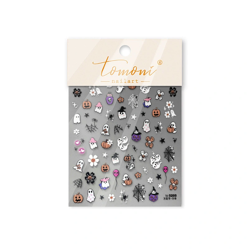 3D Pumpkin & Ghost Nail Art Decals Halloween Nail Stickers